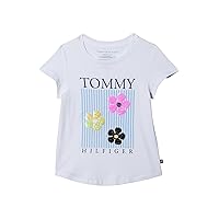 Tommy Hilfiger Girls' Short Sleeve T-Shirt with Flip Sequin Design, Cotton Tee with Tagless Interior