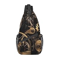 Steam Machinery Sling Bag Lightweight Crossbody Bag Shoulder Bag Chest Bag Travel Backpack for Women Men