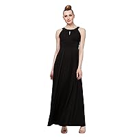 S.L. Fashions Women's Sleeveless Solid Color Maxi Dress