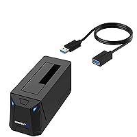 Sabrent USB 3.0 to SATA External Hard Drive Docking Station + 22AWG 3 Feet USB 3.0 Extension Cable
