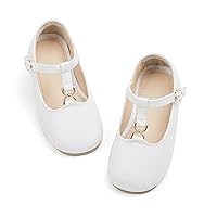 THEE BRON Girl's T-Strap Flats Toddler/Little Kid Ballet Mary Jane Party Dress Shoes