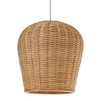 KOUBOO 1050032 Wicker Pod Pendant Light, 11.5