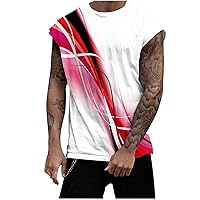 Men's Novelty Print Tank Tops Casual Sleeveless Tee Shirt Fashion Summer Workout Vest Top Loose Athletic Sports Tanks