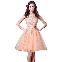 Girls High Neck Lace Graduation Party Homecoming Dress