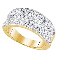 The Diamond Deal14k Yellow Gold 3-stone Princess Diamond Bridal Wedding Engagement Anniversary Ring 1/3 Cttw