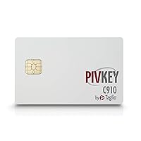 PIVKey C910 Certificate Based PKI Smart Card for Authentication and Identification, Dual Interface Contact/Contactless Smart Card, Supports Windows PIV Drivers, Standard ISO.