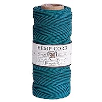 Hemptique #20 Hemp Twine Spool - 205 Ft of 1mm Hemp Cord Natural Bead Cord – Perfect String for Making Bracelets Jewellery Macrame Scrapbooking Necklaces Arts Crafts Gift Decoration & More