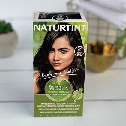 Naturtint Permanent Hair Color 2N Brown Black (Pack of 1), Ammonia Free, Vegan, Cruelty Free, up to 100% Gray Coverage, Long Lasting Results
