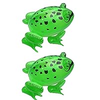 BinaryABC Inflatable Blow Up Frogs Toy,Luminous Frog Balloon Glow Toys Animal Toys,2PCS