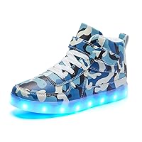 Kids LED Light up Shoes USB Charging Flashing Light Up High-top Sneakers for Boys and Girls Child Unisex