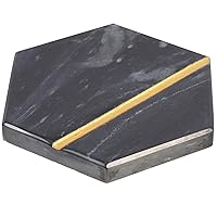 BESTOYARD Marble Coasters Office Tables Decorative Coaster Stone Coasters Table Decor Home Accessory Heat Pot Trivet Black Placemats Cup Cake Stand Cup Mat Cup Pad Drinks Table Mat