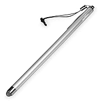 BoxWave Stylus Pen Compatible with Kindle Fire (1st Gen 2011) - EverTouch Slimline Capacitive Stylus, Slim Barrel Capacitive Stylus with FiberMesh Tip - Metallic Silver
