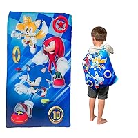 Sonic The Hedgehog Anime Kids Soft Lightweight 2 Piece Sleeping/Slumber Bag and Sling Bag Set, 46