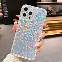 Luxury Colorful Laser Glitter Diamond Clear Case for iPhone 14 12 11 13 Pro Max X XR XS 7 8 Plus Soft Silicone Cover,Clear,for iPhone 12Pro Max
