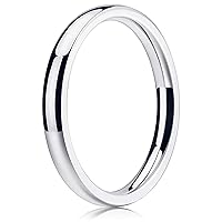 Three Keys Jewelry Mens Womens Titanium Wedding Rings Silver Engagement Bands 2mm / 4mm / 6mm / 8mm