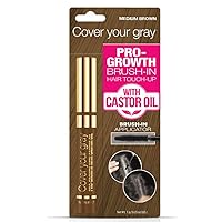 Pro-Growth Hair Touch-up with Castor Oil - Medium Brown