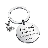 TGBJE Duck Inspirational Gift For Friend The Duck A Symbol Of Kindness Postive Energy Keychain Duck Lover Gift Duck Jewelry