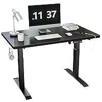 Molblly 40 x 24 Inches Standing Desk for Home Office,Electric Standing Desk with Black Frame & Black Top,Quick Assembly Ergonomic Stand up Desk