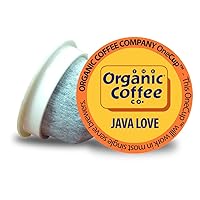 The Organic Coffee Co. Compostable Coffee Pods - Java Love (80 Ct) K Cup Compatible including Keurig 2.0, Medium Roast, USDA Organic