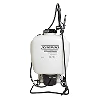 Chapin 60124: 4-Gallon Multi-Purpose Internal Battery Rechargeable Backpack Sprayer, Translucent White, Poly Tank