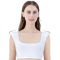 Sexy Fake Shoulders Shoulders Padded Comfortable Tops Vest Everyday for DIY Women Clothing Accessories,White1-Small