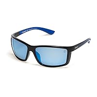 Timberland Men's TBA9273 Polarized Rectangular Sunglasses, Shiny Black, 64mm