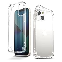 GOOSPERY Airbag Jelly Compatible with iPhone 13 Mini Case, Built-in 4 Reinforced Shock-Absorbing Corners Ultra Thin Shockproof Flexible TPU Bumper Clear Phone Back Cover (Clear)