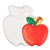 Flycalf Fruit Cookie Cutter Apple with Plunger Stamps Handle Holiday PLA Baking Accessories Cutter Molds Gifts Decorative Party 3.5