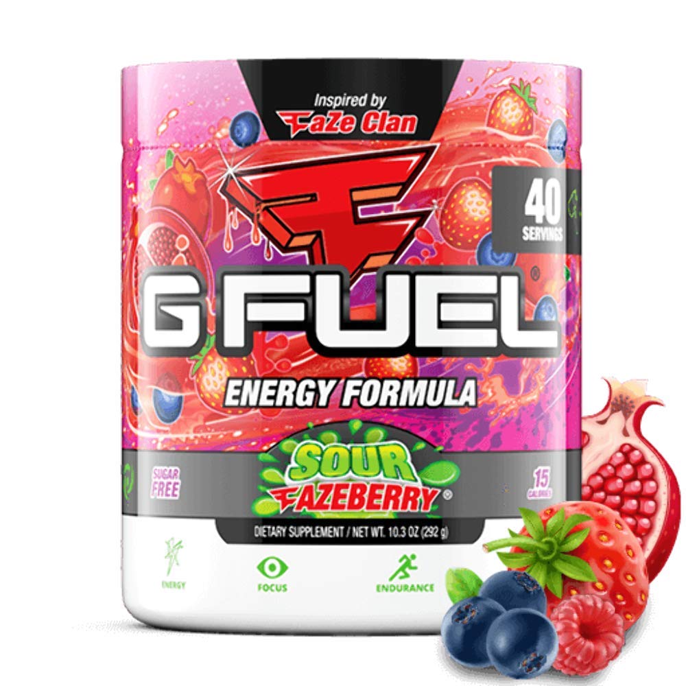 G Fuel Hype Sauce Energy Powder, Sugar Free, Clean Caffeine Focus Supplement, Water Mix, Raspberry Lemonade Flavor, Focus Amino, Vitamin + Antioxidants Blend, 9.8 oz (40 Servings)