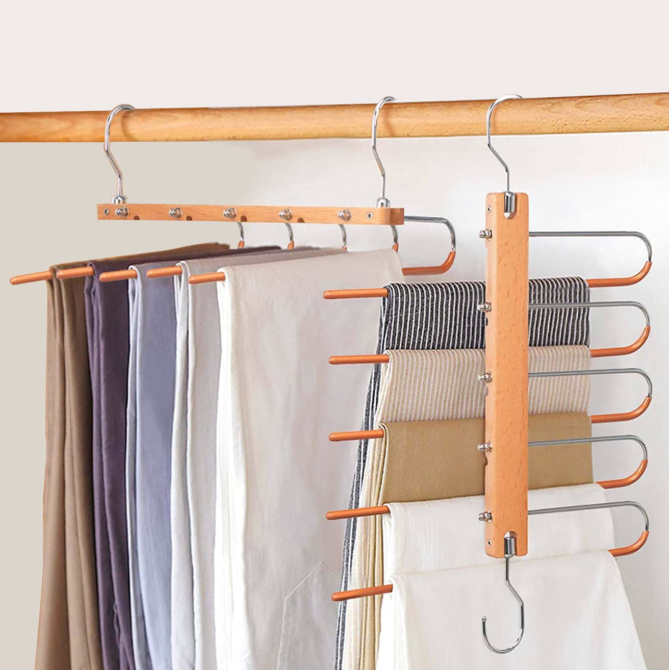 Space Saving Pants Hanger, Non-slip Stainless Steel Pants Hanger For  Bedroom Closet | Fruugo BH