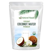 Z Natural Foods Organic Coconut Water Powder, Energy and Electrolyte Supplement, Sweet and Delicious, Perfect Pre or Post Workout Drink Mix, Vegan, Gluten-Free, Non-GMO, Kosher, 1 lb