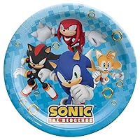 amscan Sonic The Hedgehog Round Paper Plates - 9