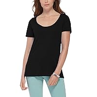 Women's Ladies Regular Fit Short Sleeve Scoop Neck Tee