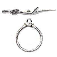 Amoracast Exclusive Sterling Silver Bird Toggle Set