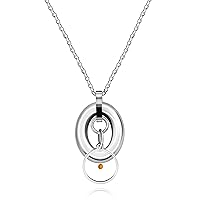 Gold Plated Titanium Oval Pendant Necklace for Women, Mustard Seed Christian Chocker Necklace Jewelry Y691