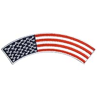Hot Leathers American Flag 4” X 1” Top Rocker Patch PPM4160-4 Width x 1 Height Inches