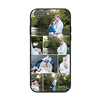 Custom Photo Phone Case for iPhone 7 Plus / iPhone 8 Plus case, Multi-Picture collages Customized Shockproof Impact Case WEOOPIUSE Personalized Protective Anti-Scratch Phone Cover Xmas Valentine Gift Black Template
