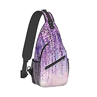 Floral Tree Print Trendy Casual Daypack Versatile Crossbody Backpack Shoulder Bag Fashionable Chest Bag