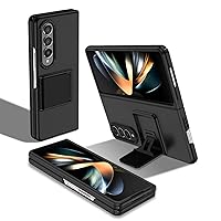 LOFIRY- Case for Samsung Galaxy Z Fold 4/Z Fold 5, PC Protective Cover, Anti-Scratch with S Pen Holder Stand Function Phone Case (Zfold3,Black)