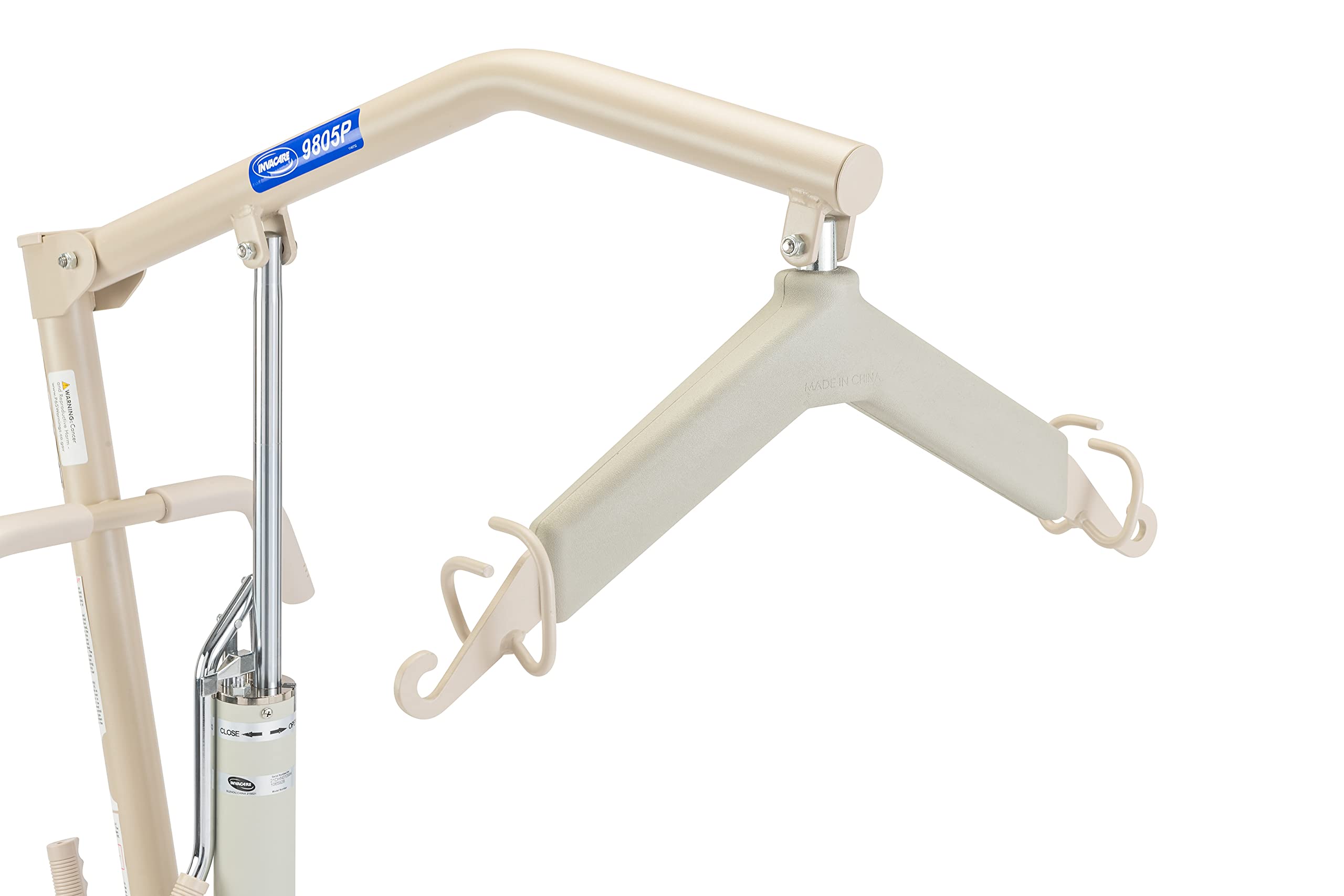 Invacare Lightweight Hydraulic Patient Lift, Beige, 450 lb. Weight Capacity, 9805P