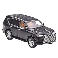 Scale Model Vehicles 1:43 for Lexus Lx600 SUV Scale Diecast Vehicle, Toy Car, Miniature Model, Finished Car Memorabilia Black Diecast Model