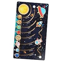 1 Set Solar System Toys Early Learning Puzzle Movable Planets Toy for Kids Space Learning Puzzle Solar System Wood Puzzle Puzzles Planets for Kids Toddler Model Wooden