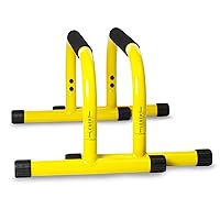 Parallette Push Up Bars Dip Station Stand - Perfect for Home and Garage Gym Exercise Equipment - Gymnastics, Calisthenics, Strength Training Parallel Bars for Men and Women