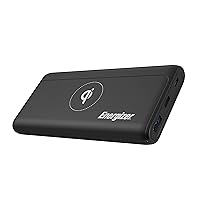 Energizer Qi Wireless Portable Charger 10000mAh Power Bank 10W Quick Charge Power Delivery 3.0 & QC3.0 Compatible with iPhone, Samsung Galaxy, Google and etc