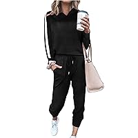 Tracksuit Sets Womens 2 Piece Sweatsuits Velour Pullover Hoodie & Sweatpants Jogging Suits Outfits