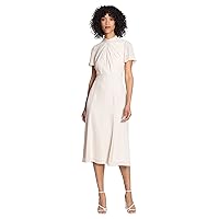 Maggy London Women's Sophisticated Twist Neck Detail Dress Workwear Office Career Occasion Event Guest of