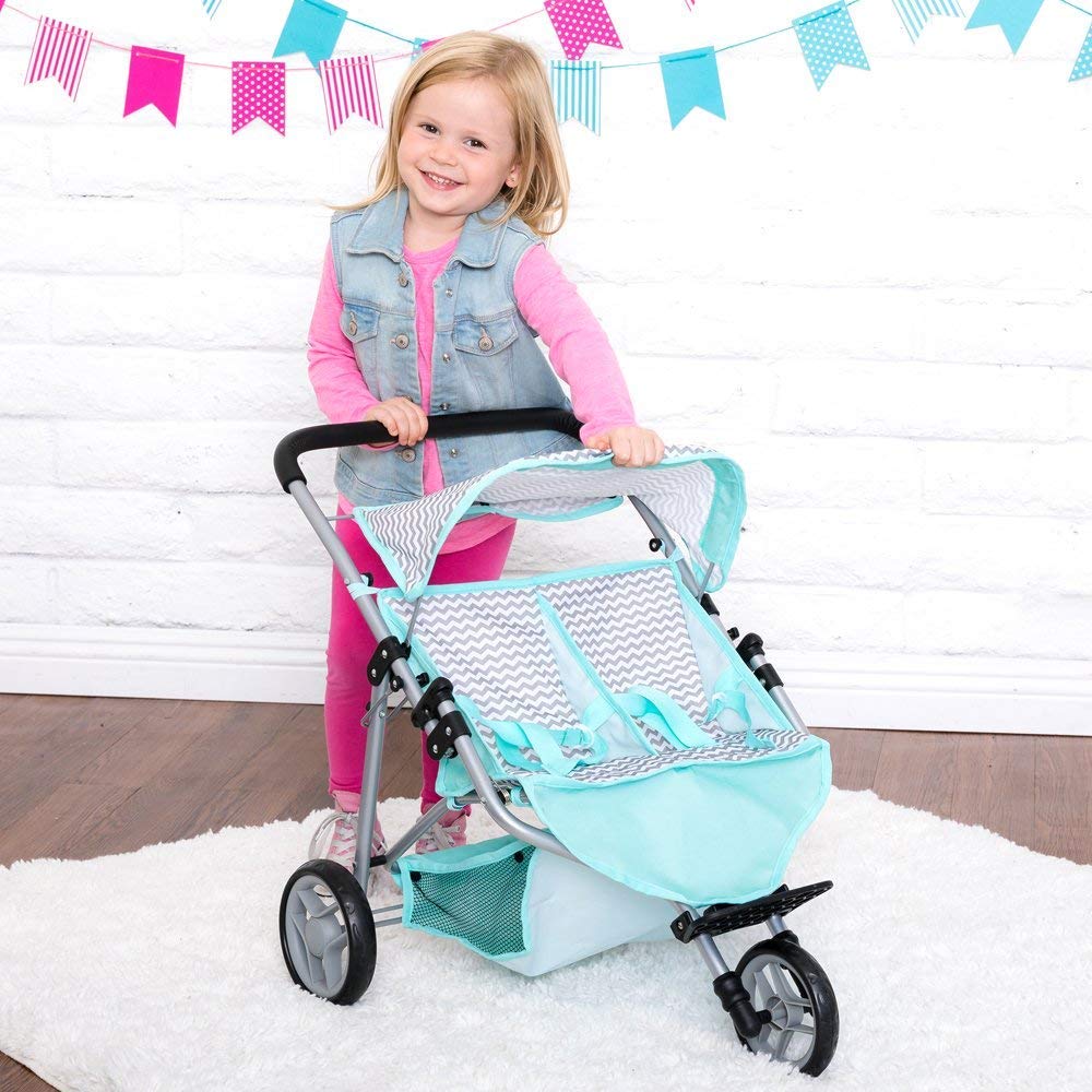 Adora Zig Zag Twin Jogger Stroller for Baby Doll