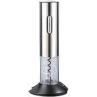 Corkscrew USB Charging Electric Wine Opener Corkscrew Automatic Wine Bottle Opener Kit Cordless with Foil Cutter Kitchen Bar Accessories-Silver