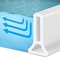 67 Inch Collapsible Shower Threshold Water Dam Collapsible Bath Shower Barrier Water Stopper Retention System Dry and Wet Separation for Bathroom Kitchen and More (5.6ft)