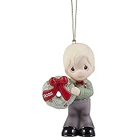 Precious Moments 221010 May Your Christmas Wishes Come True 2022 Dated Boy Bisque Porcelain Ornament